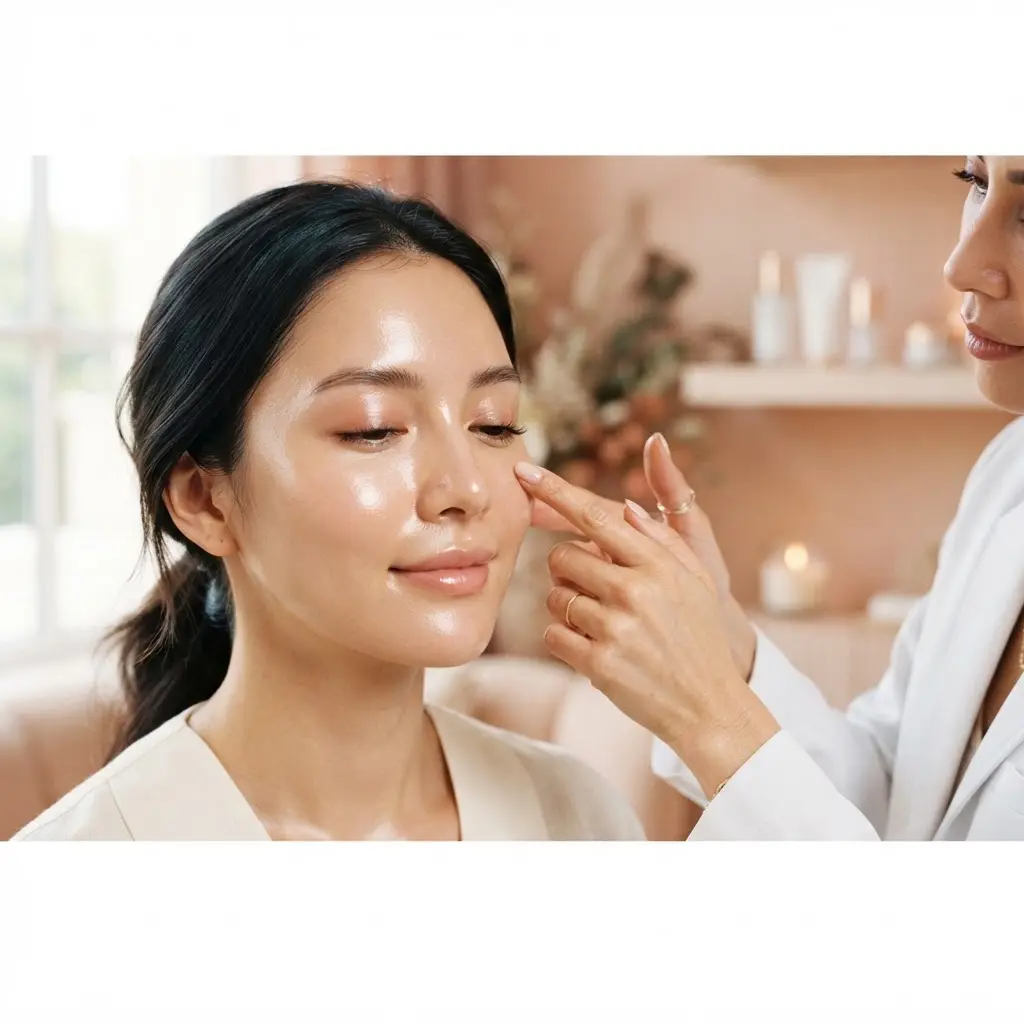 Pele facial iluminada após tratamento de melasma em Sorocaba na Renova Clínica Estética